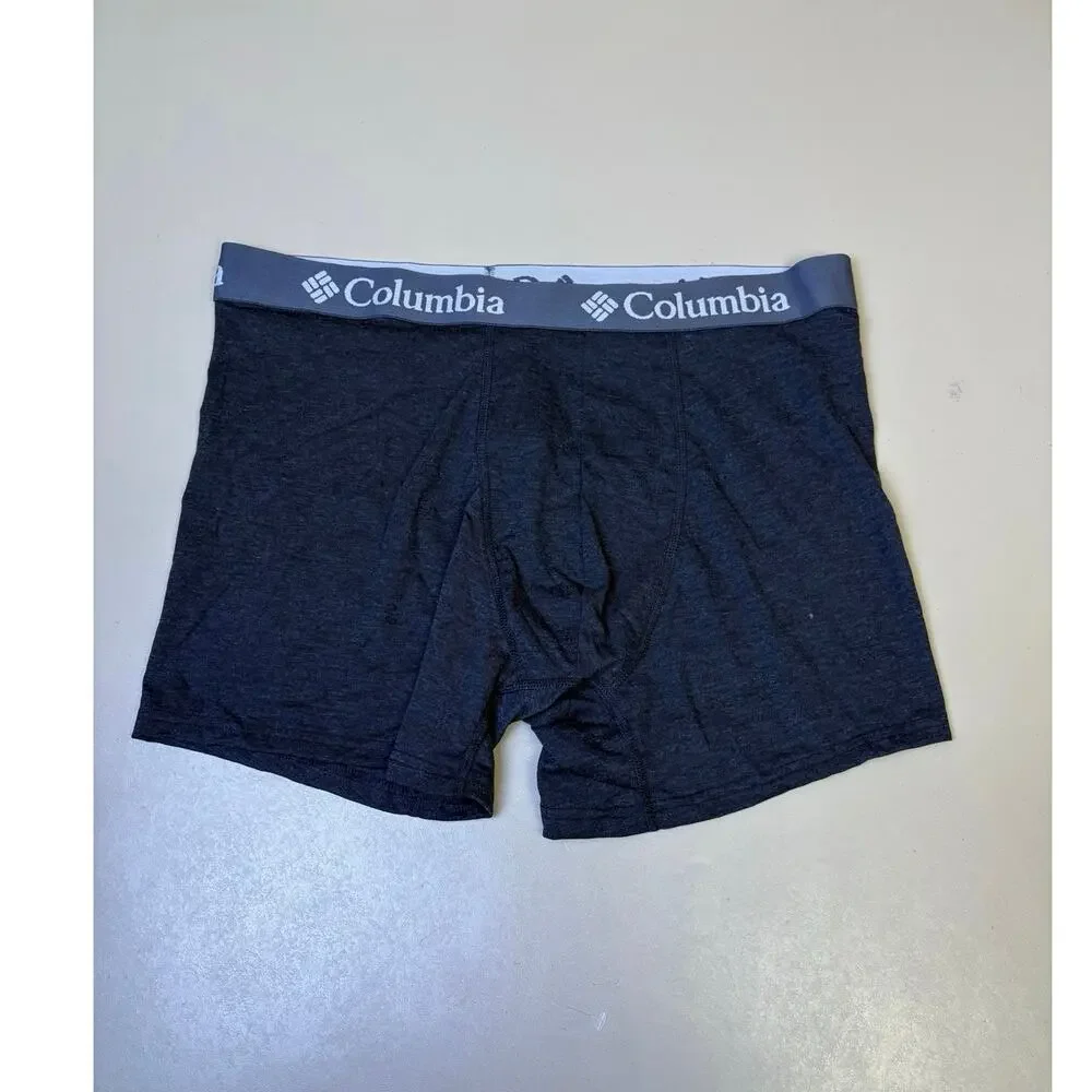Mens Columbia Boxer Briefs XL Gray Performance Stretch Underwear 1 Pair NWT